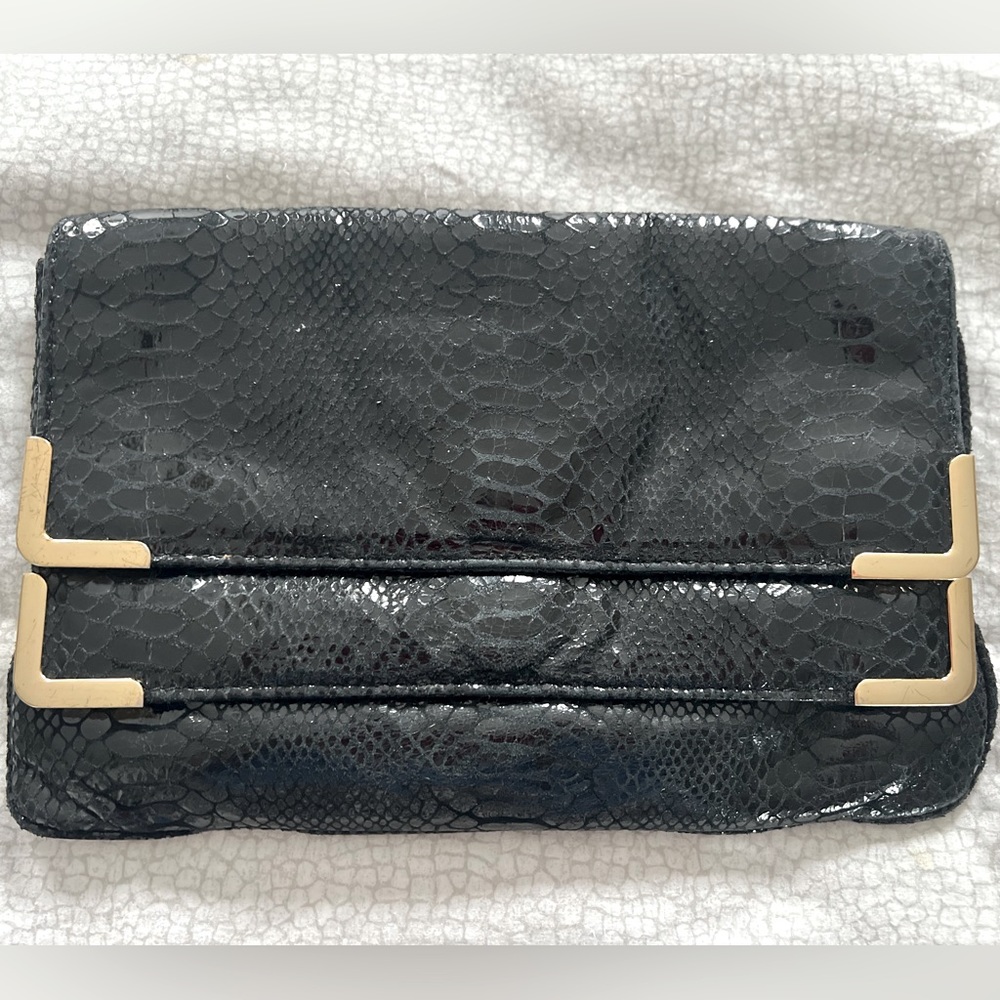 Michael Kors Python Black Clutch